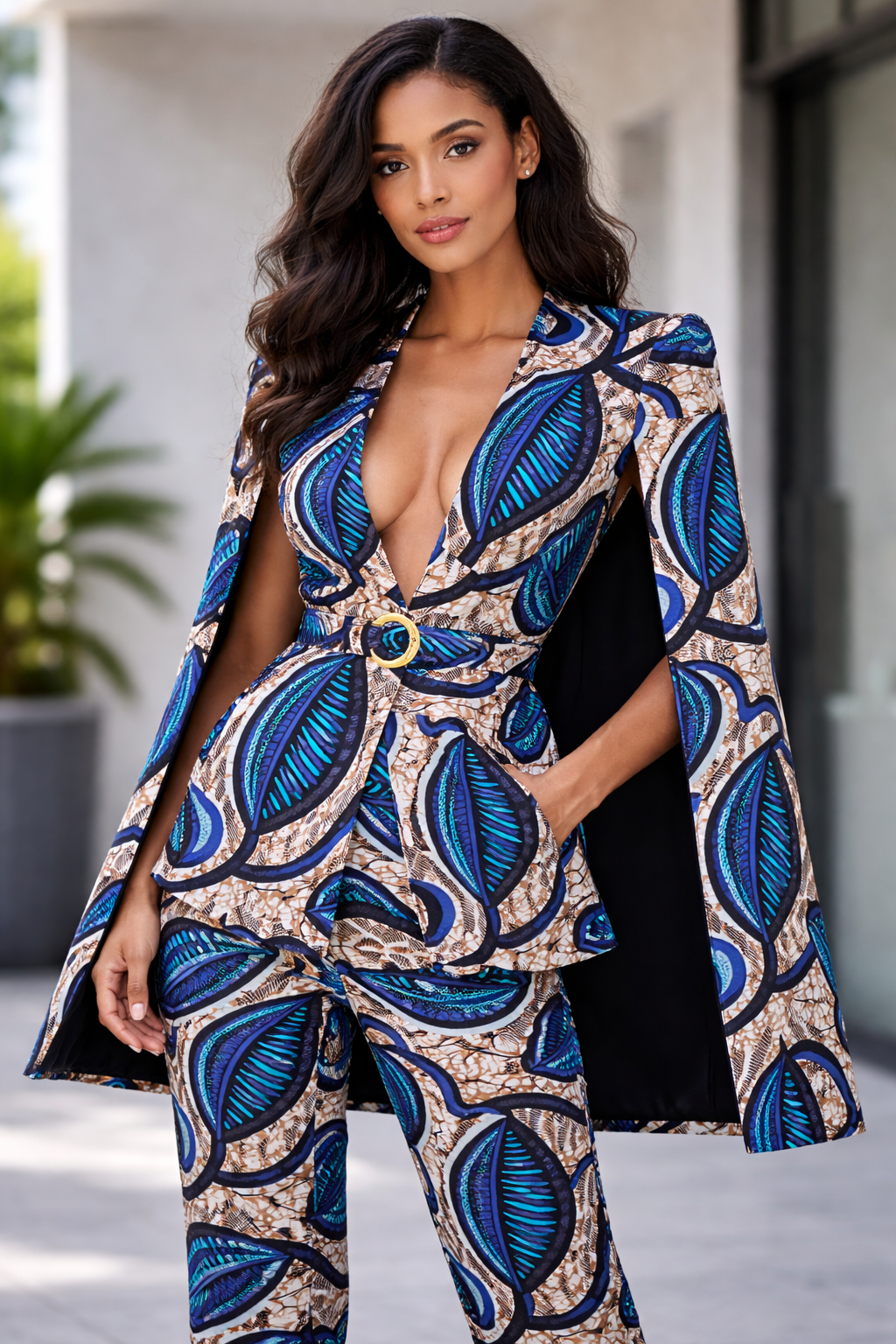 Ensemble Cape réversible & pantalon