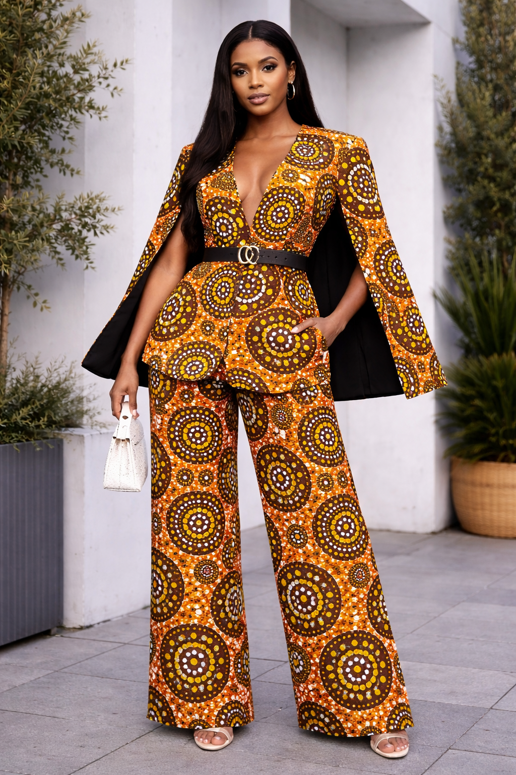 Ensemble Cape réversible & pantalon