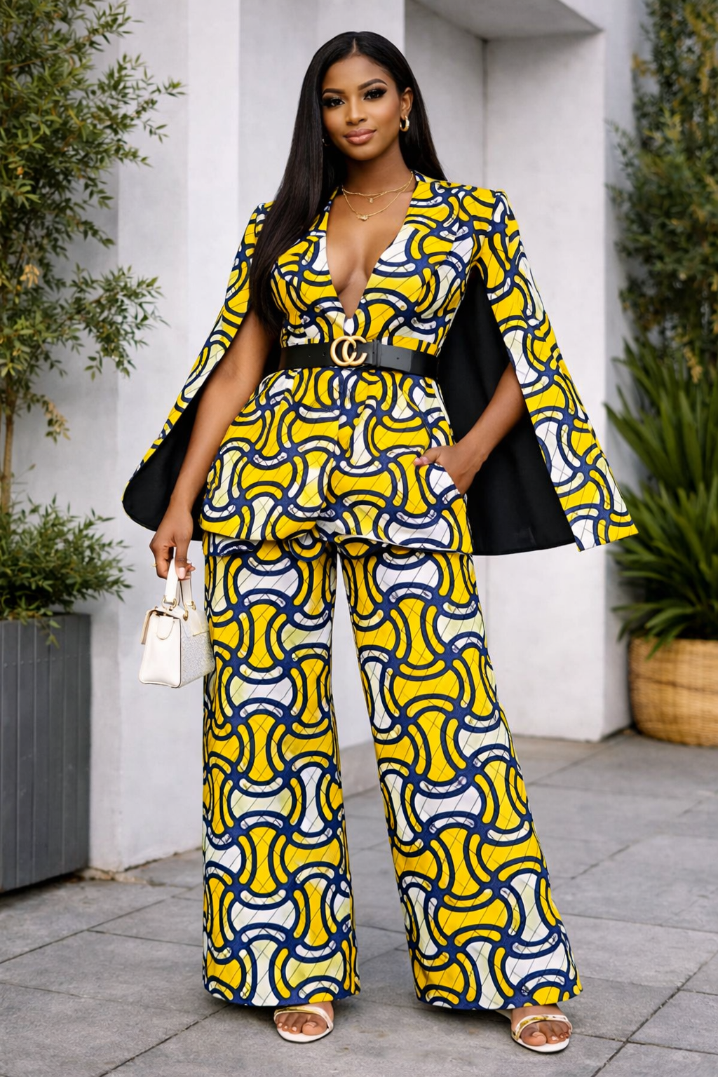 Ensemble Cape réversible & pantalon